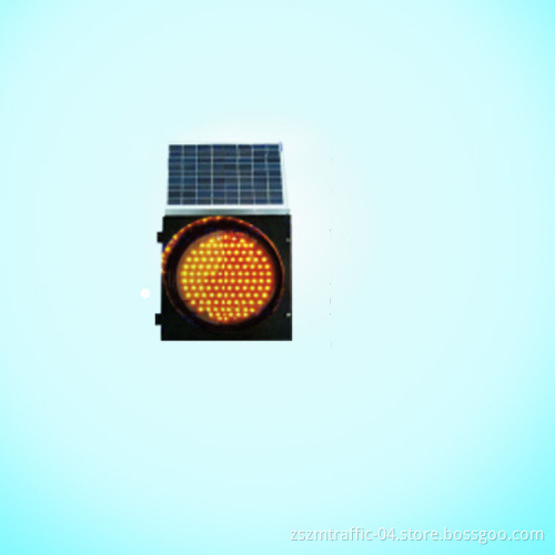 High Efficiency Solar Powered Traffic Warning Light / Traffic Blinker / Yellow Flashing Light